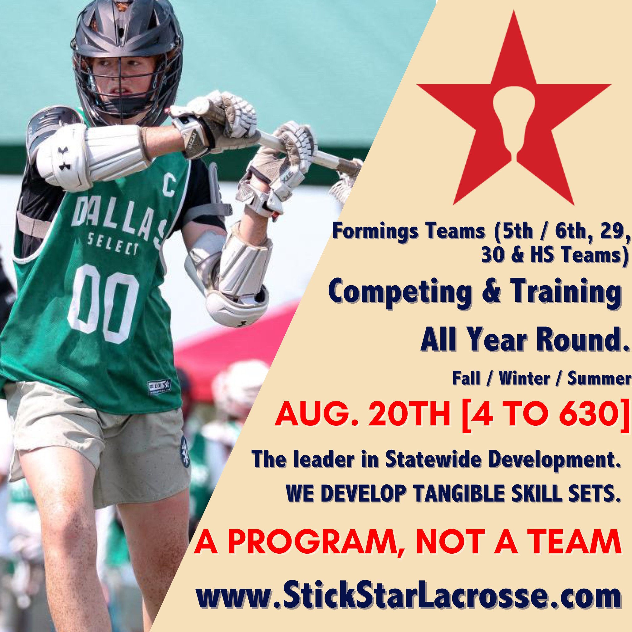 Click to Register for Field Tryouts ONLY - Aug. 20